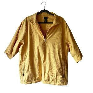 IZOD XFG Men’s Yellow Golf Jacket Size L Half Zip Windbreaker Lightweight